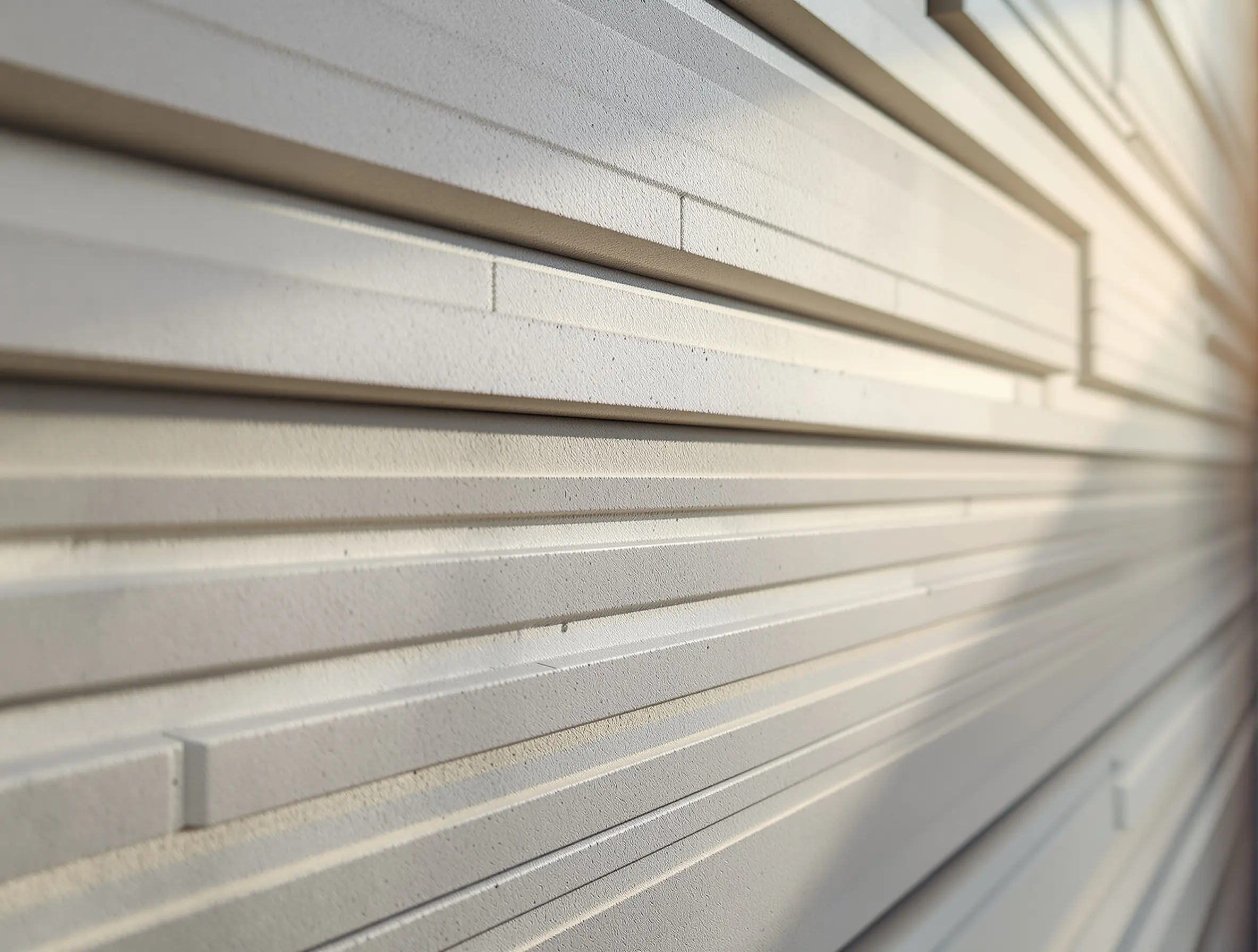 Close-up of 3D printed concrete wall layers