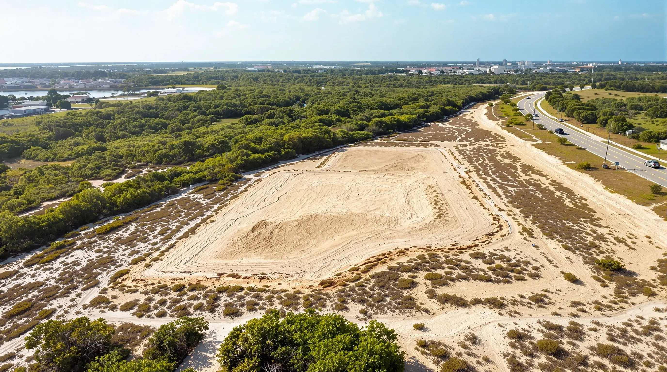 Vacant Florida building lot ready for construction