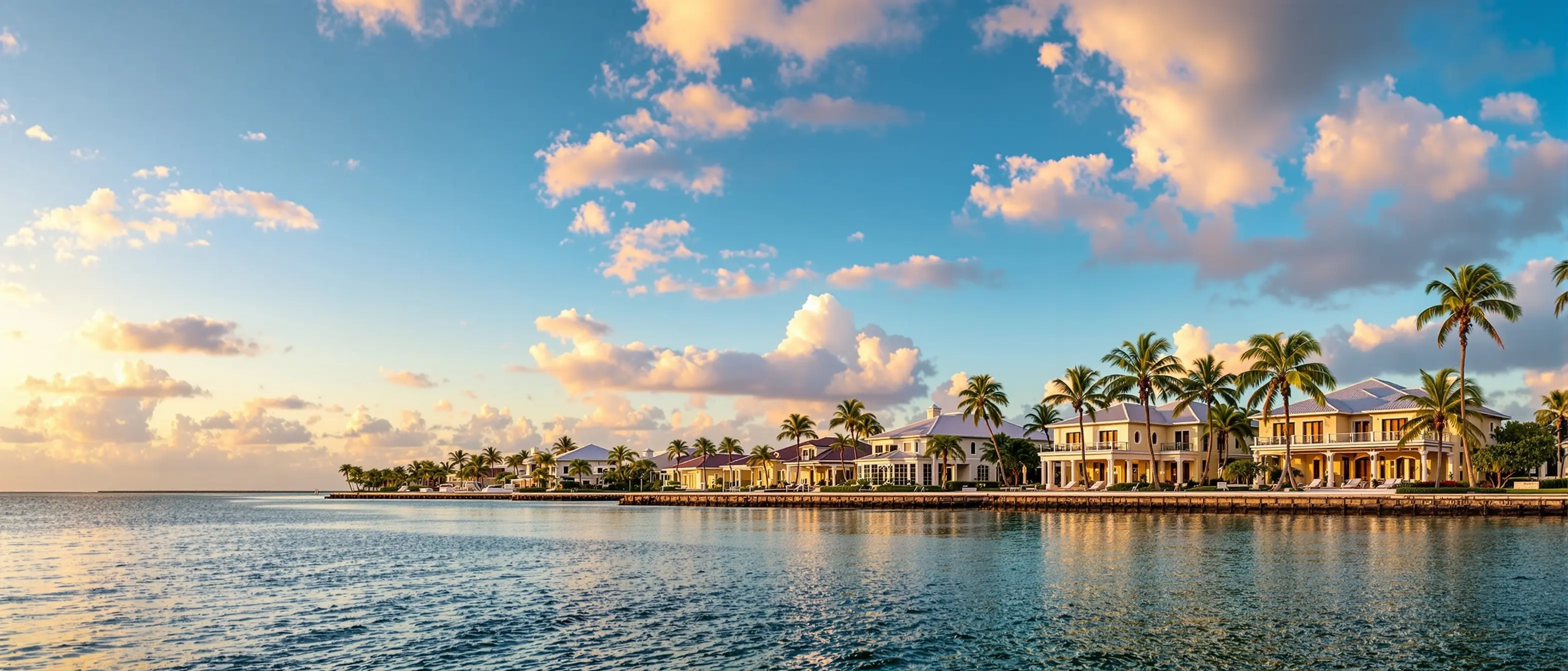 Naples Florida waterfront with luxury homes