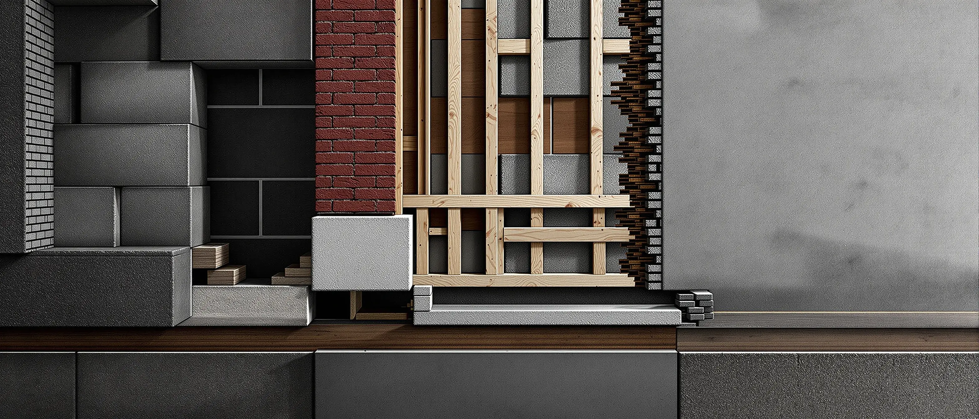 3D printed concrete vs concrete block vs wood frame construction comparison