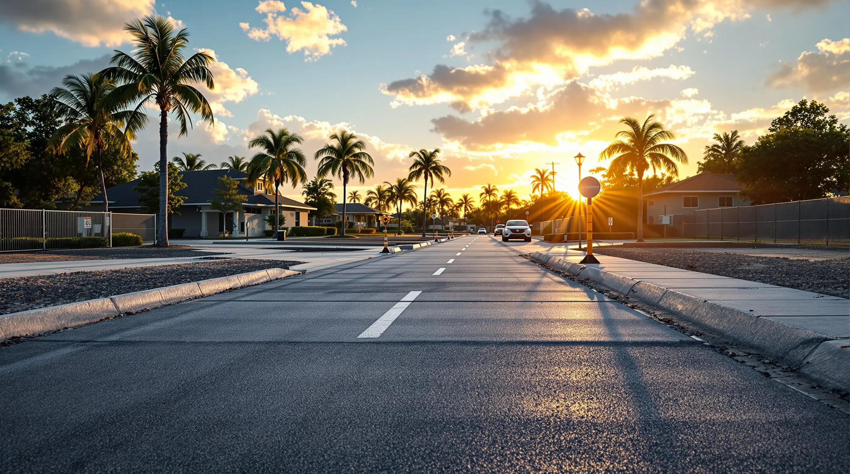 Cleared residential construction site in Florida