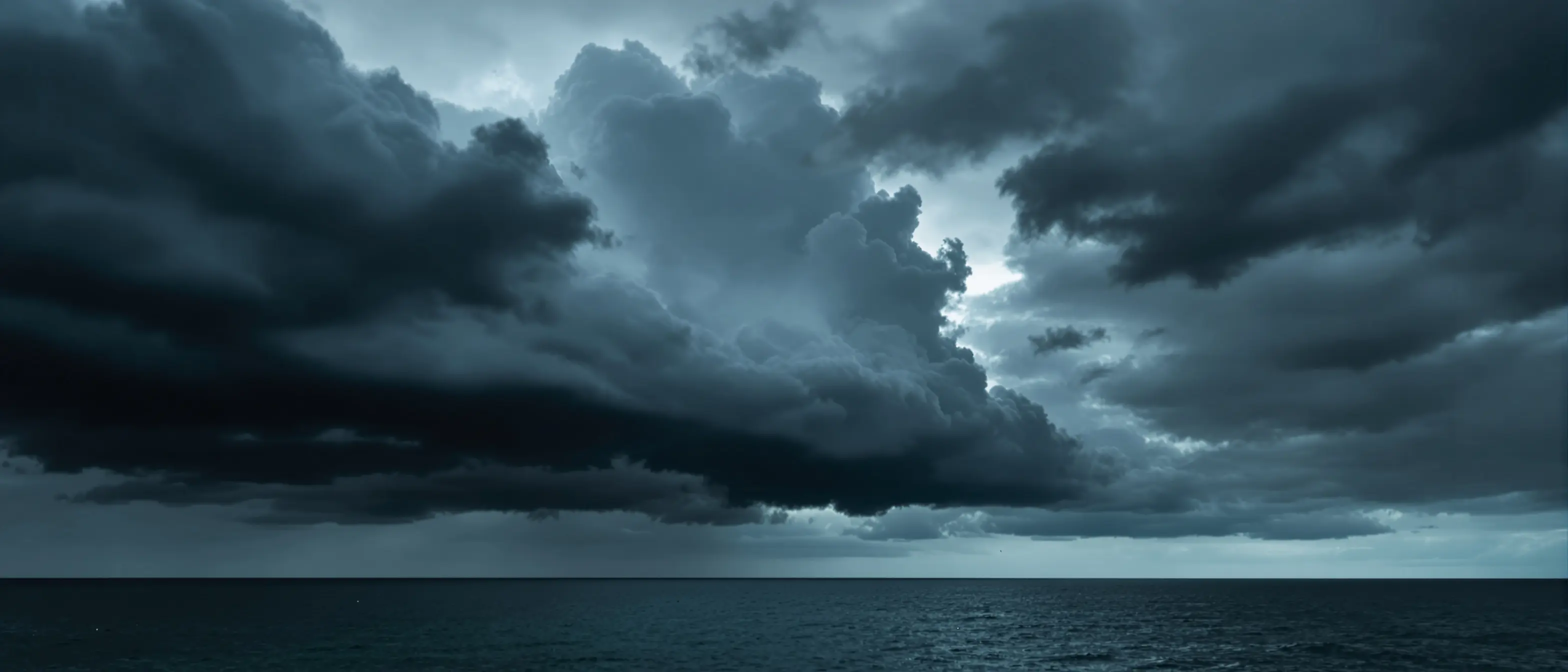 Dark storm clouds approaching Florida coast