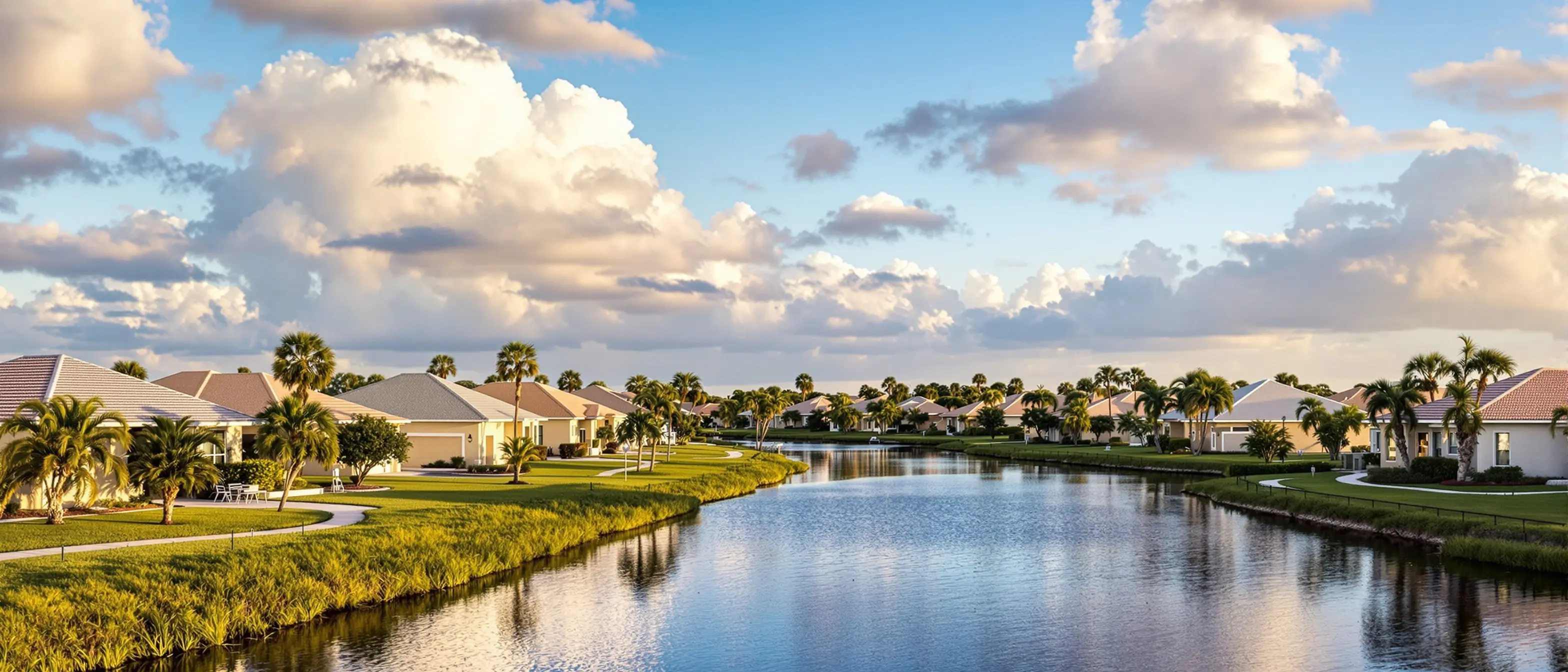 Cape Coral Florida residential neighborhood with canals